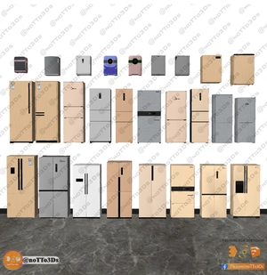 مجموعه ای از یخچال های خانگی و سوپرمارکتی و هتلی برای اسکچاپ