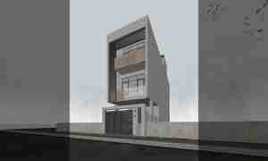 طراحی نما مسکونی مدرن برای اسکچاپ