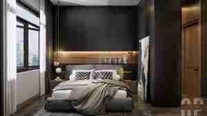 طراحی داخلی فضای اتاق خواب مستر مدرن و شیک برای اسکچاپ