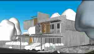 ویلایی مدرن در آغوش طبیعت برای اسکچاپ