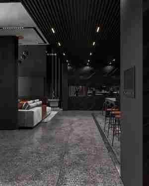 فضای داخلی آپارتمان مسکونی تم طراحی مشکی برای اسکچاپ