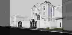 نمای کلاسیک ویلایی برای اسکچاپ