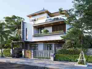 ترکیب مدرنیته و طبیعت در طراحی نمای ویلایی برای اسکچاپ