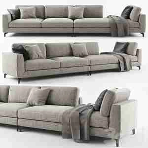 مبل 4نفره تخت شو  با شال وکوسن Calligaris CARRE sofa