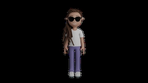 دختر 3d ایستاده