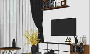 طراحی داخلی فضای نشیمن مدرن برای اسکچاپ