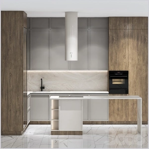 کابینت آشپزخانه چوبی و کوچک