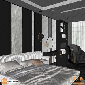 طراحی اتاق خواب با صندلی ماساژ مستر تایپ