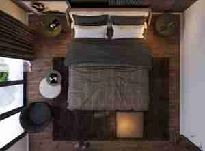 طراحی داخلی اتاق خواب مدرن برای اسکچاپ