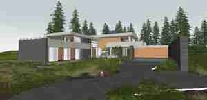 ویلای جنگلی مدرن برای اسکچاپ