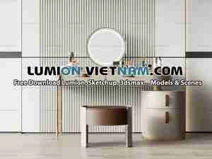 ست میز و صندلی لوازم آرایش برای اسکچاپ