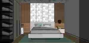 طراحی داخلی اتاق خواب مدرن برای اسکچاپ