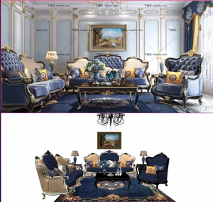 ست مبل و صندلی و میز نئوکلاسیک برای اسکچاپ