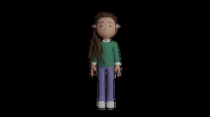 دختر 3d ایستاده