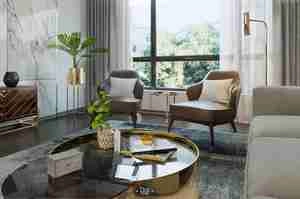 طراحی داخلی فضای نشیمن مدرن برای اسکچاپ