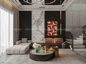 طراحی دکوراسیون دوبلکس همراه با آبجکت