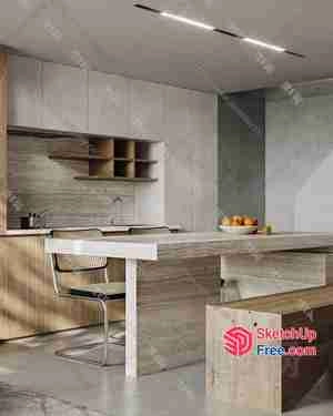 طراحی داخلی آشپزخانه و ناهارخوری برای اسکچاپ