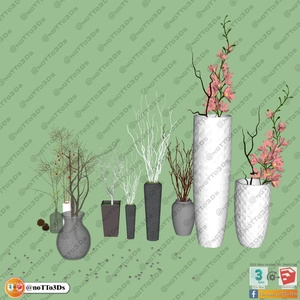 انواع گلدان برای اسکچاپ