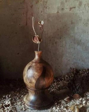 گلدان چوبی