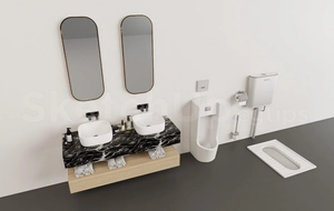 ست توالت ایرانی و روشویی سرویس بهداشتی برای اسکچاپ