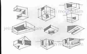 اسکیس انواع پرسپکتیو با کیفیت بالا