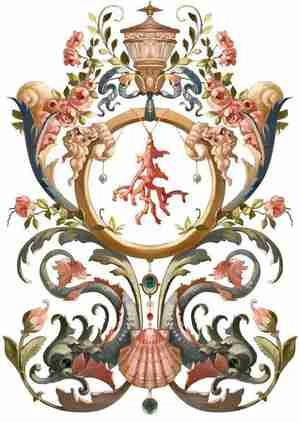 نقاشی موتیف سلطنتی رنگی