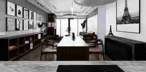 طراحی داخلی نشیمن و آشپزخانه مدرن برای اسکچاپ