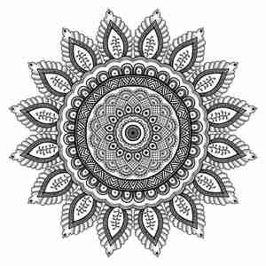 طرح گرافیکی ماندلا Mandala background design eps v