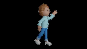 دختر در حال اشاره به سمت چپ