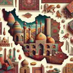 4 طرح نقشه ایران برای بک گراند با کولاج طرح های سنتی