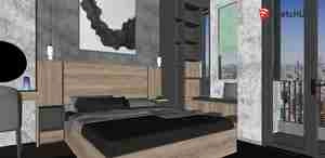 طراحی داخلی اتاق خواب مدرن برای اسکچاپ