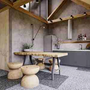 طراحی آشپزخانه مینیمال برای اسکچاپ