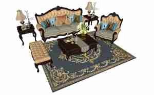 ست مبل و صندلی و میز نئوکلاسیک برای اسکچاپ