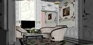 نشیمنی لوکس با طراحی نئوکلاسیک برای اسکچاپ