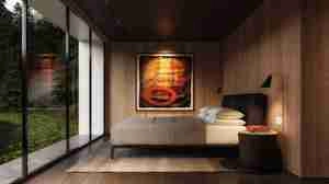 صحنه آماده داخلی از ویلا برای طراحی