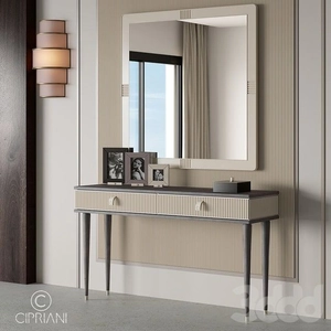 آینه و کنسول با ست دکوری Cipriani Homood Cocoon Console