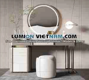 ست میز و صندلی لوازم آرایش برای اسکچاپ