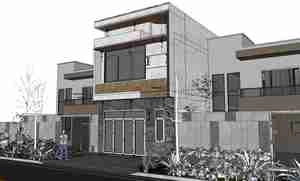 طراحی نما ویلا مدرن برای اسکچاپ