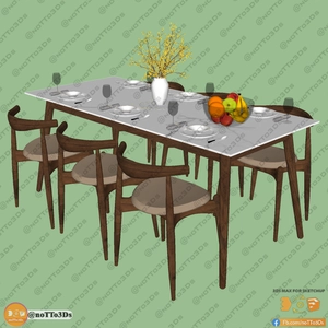 انواع میز و صندلی ناهارخوری برای اسکچاپ