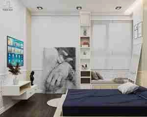 طراحی داخلی اتاق خواب مدرن برای اسکچاپ