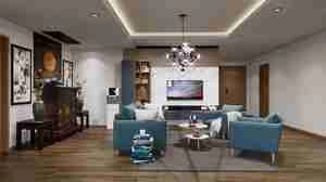 طراحی داخلی فضای نشیمن مدرن برای اسکچاپ