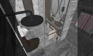 سبک لوکس مدرن در طراحی سرویس بهداشتی برای اسکچاپ