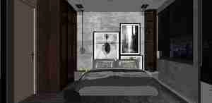 طراحی داخلی اتاق خواب مدرن برای اسکچاپ
