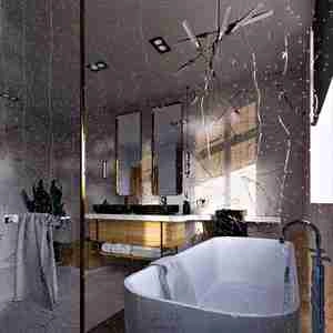 طراحی حمام و سرویس بهداشتی مدرن و مینیمال برای اسکچاپ