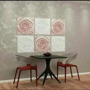 پنل سه بعدی مدل کوبیک وگل رز