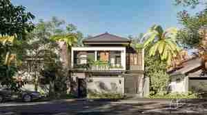 طراحی بلوک های ویلایی مدرن با سقف شیبدار و جزئیات کامل خیابان برای اسکچاپ