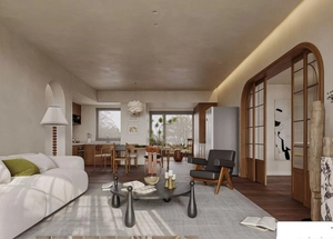 طراحی دکوراسیون با تم چوب شهرک غرب