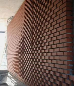 دیوار آجری موج دار