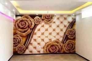 پوسترسه بعدی طرح گل طلایی