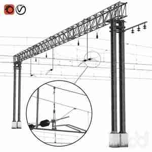 آبجکت سیم و دکل ترن برق (مترو)